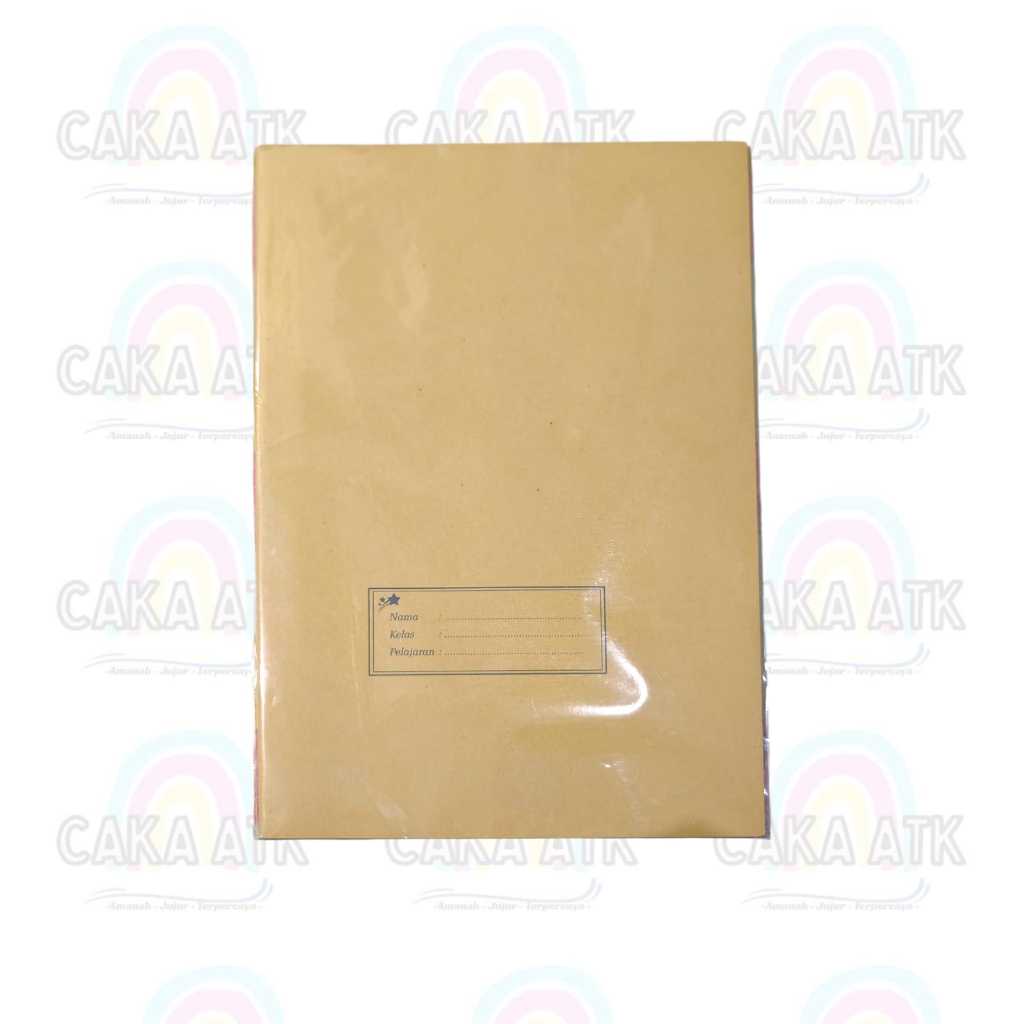 

[ 1 Pak isi 20 lembar ] Sampul Buku Coklat Polos Kwarto/Boxy / Sampul Bintang / Sampul Kwarto Boxy