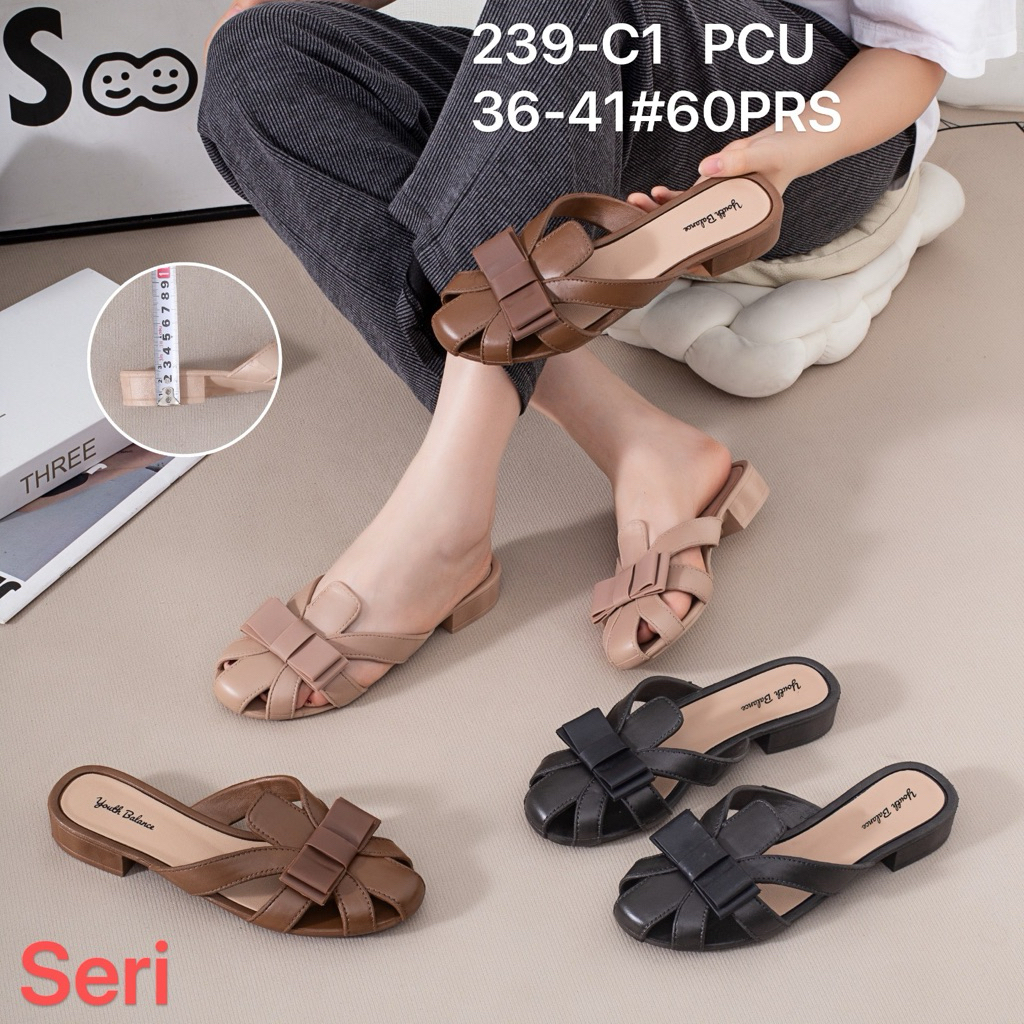 Sandal selop pita karet jelly wanita Balance 239