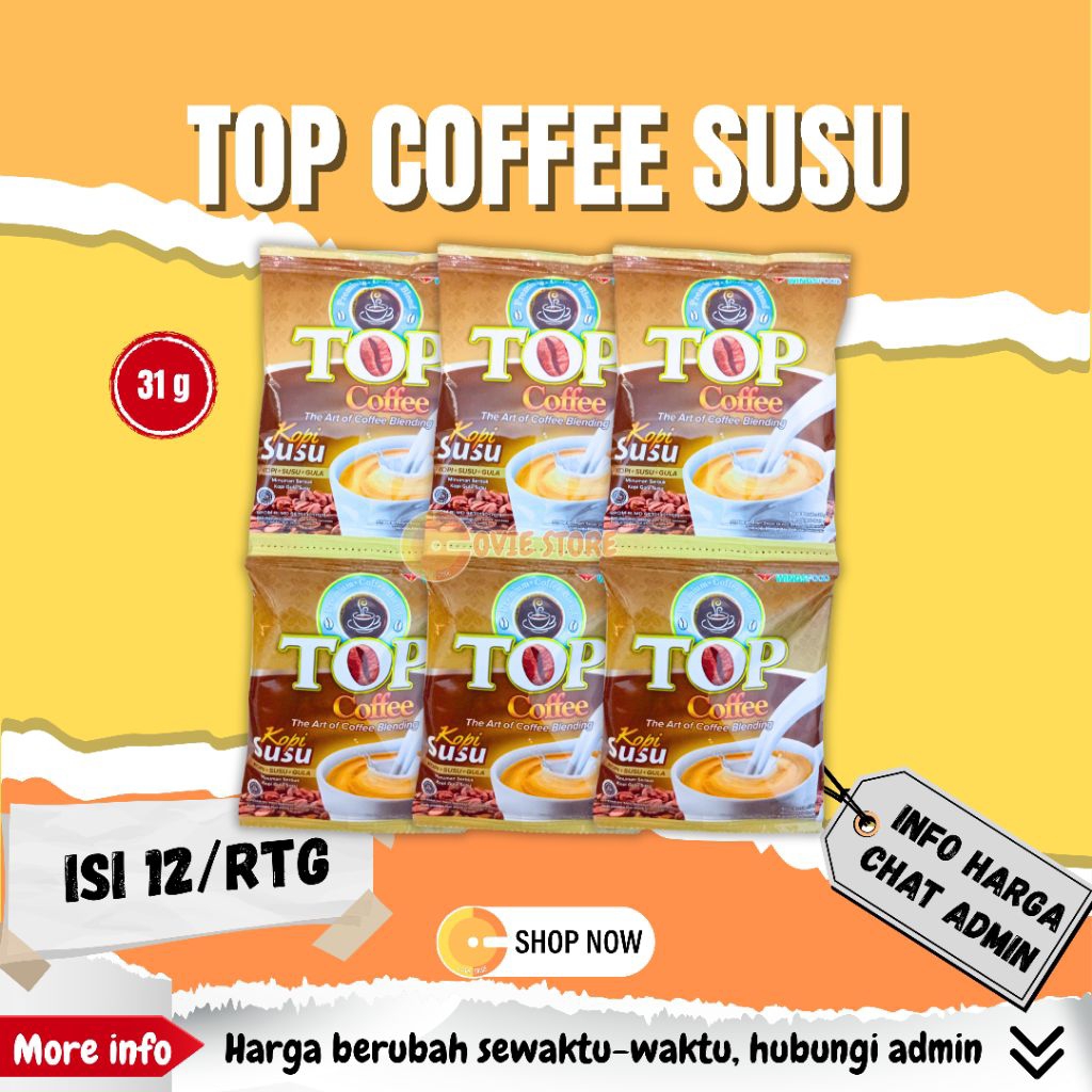 

Kopi Sachet Top Coffee Kopi Susu Rentengan