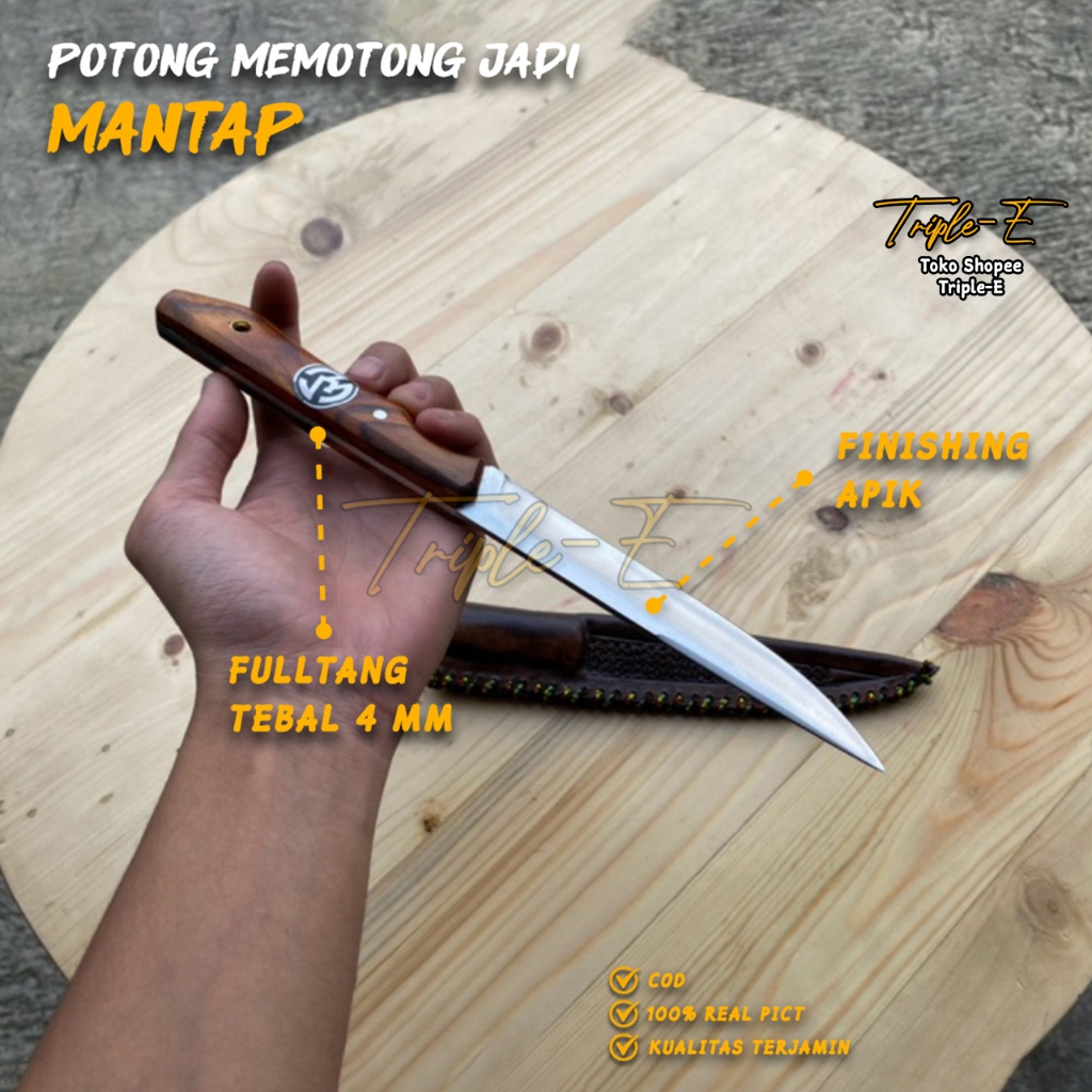 Pisau Skinner Pisau Daging Pisau Seset Rajut Baja HSS Fulltang