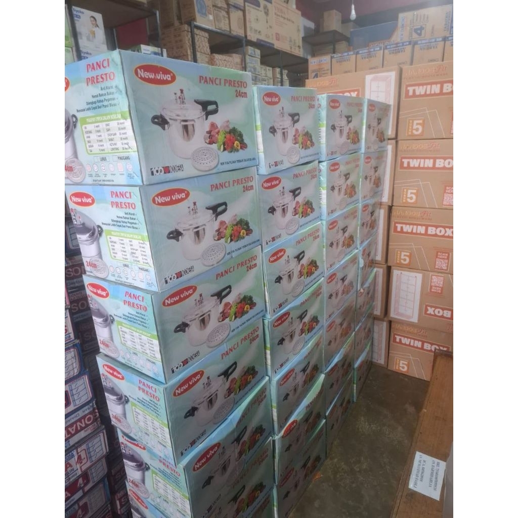 Presto new viva 24cm anti karat hemat bahan bakar dilengkapi tutup pengaman memasak lebih cepat dari