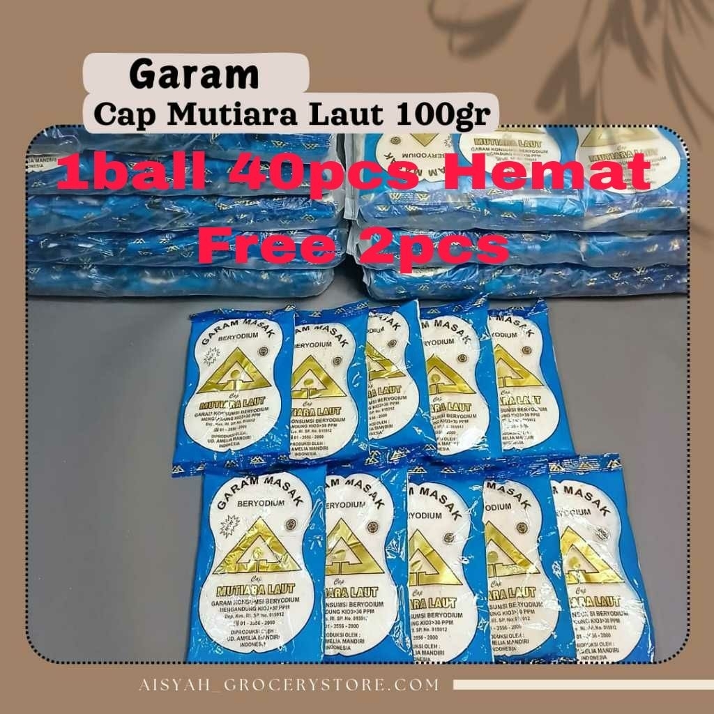 

1Ball isi 40pcs free 2pcs Garam Masak Cap Segitiga Mas Beryoudium / Bumbu Dapur Masak / Bumbu Garam Masak