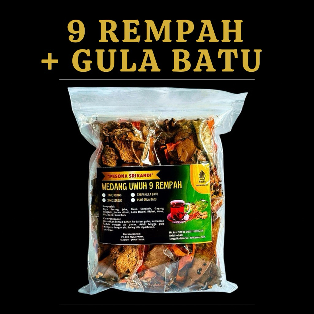 

Grosir Wedang Uwuh 9 Rempah Jahe Serbuk Plus Gula Batu