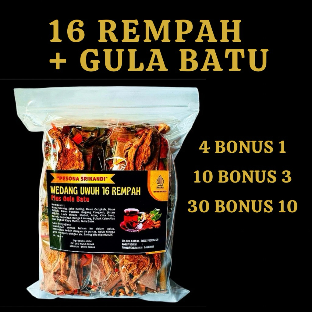 

Grosir Wedang Uwuh 16 Rempah Plus Gula Batu