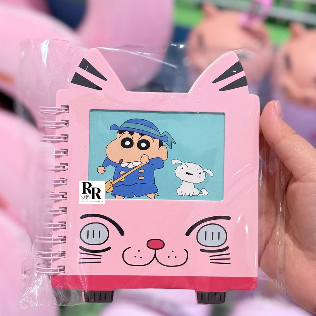 

Miniso x Crayon Shinchan - Buku tulis / Notebook / Crayon Shinchan Collection Figure Hollowed Wire-bound Book (80 Sheets)