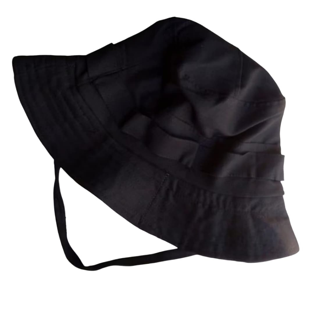Topi Gunung Rimba Hitam Polos / Topi Rimba Pria dan Wanita / Topi Hiking / Topi Mancing Tali Polos
