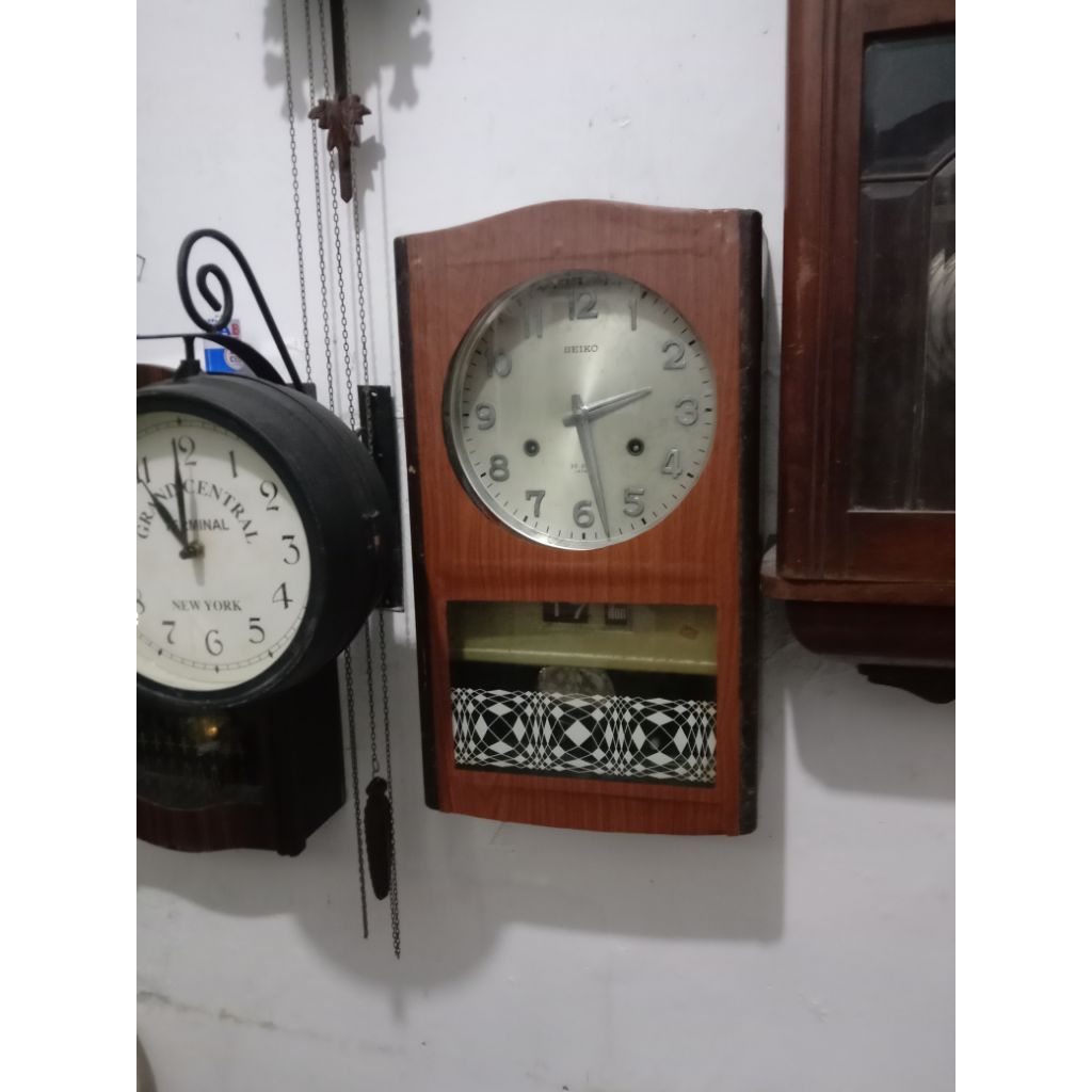 Jam Dinding Seiko Lobang 2 Jam Antik Jam Jadul Jam Lawas Jam Kuno