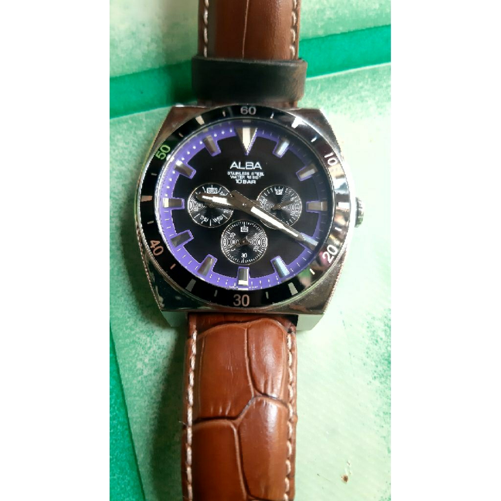 Jam pria alba asli analog