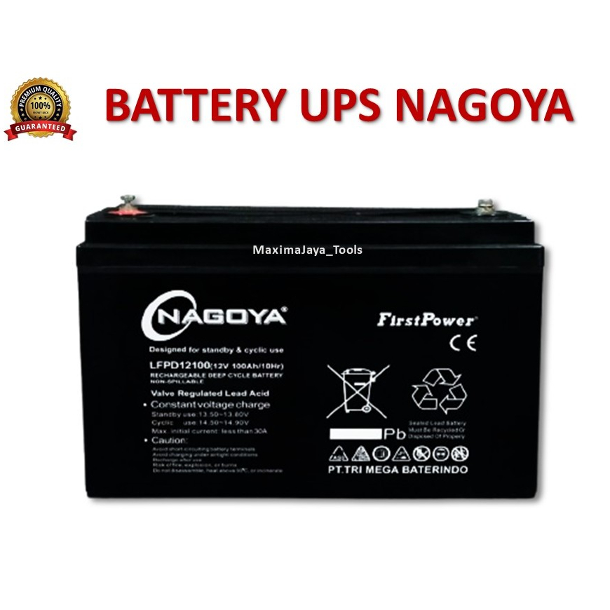 NAGOYA BATERAI VRLA Deep Cycle Baterai NFP 12V-100AH// BATERAI ORIGINAL/AKI KERING VRLA BERGARANSI