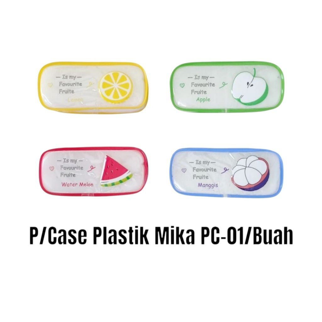 

KOTAK PENSIL PLASTIK MIKA / PENSIL CASE PLASTIK MIKA RESLETING
