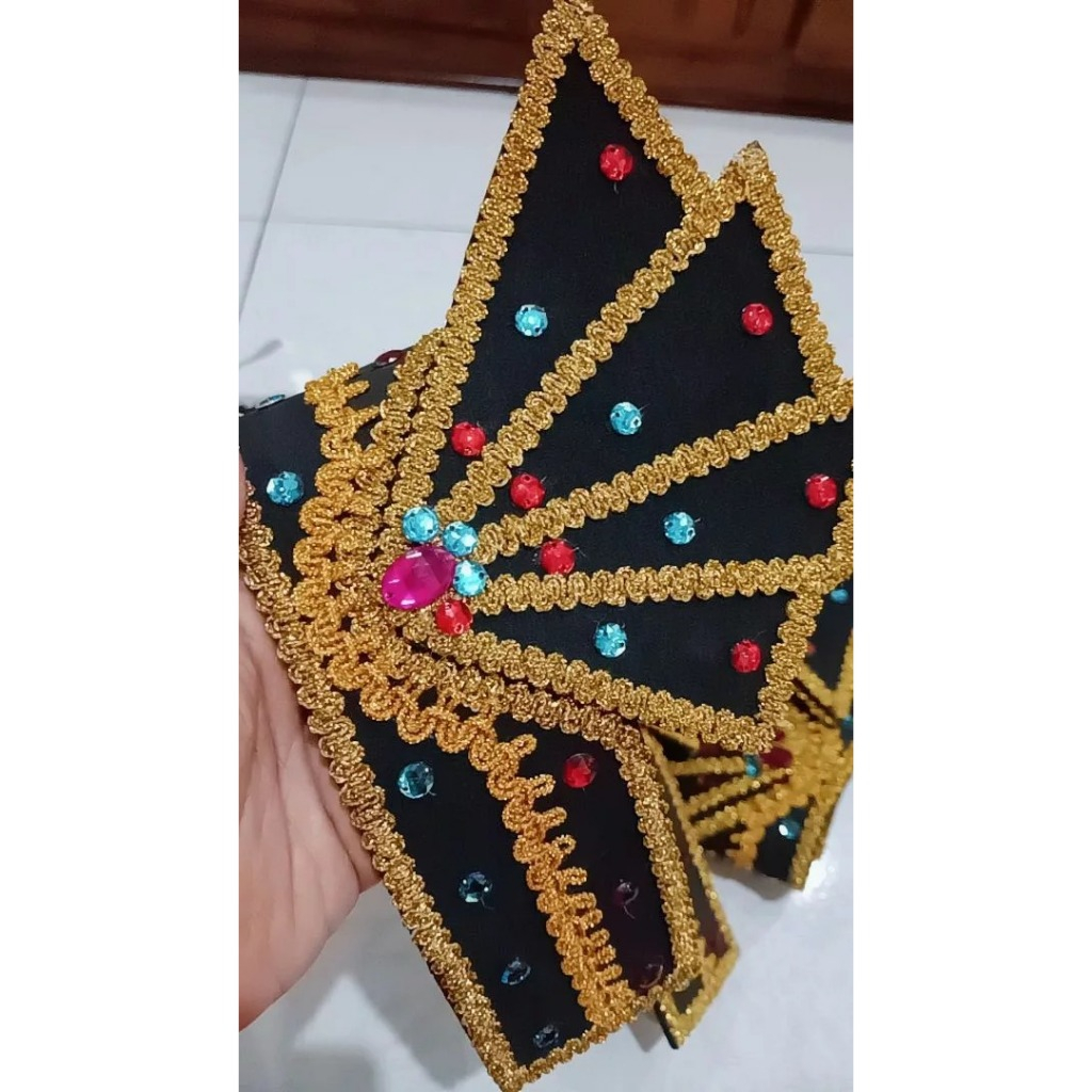 Hiasan Kepala Tarian Kipas Mahkota Tari Kipas Anak Dewasa Aksesoris Kepala