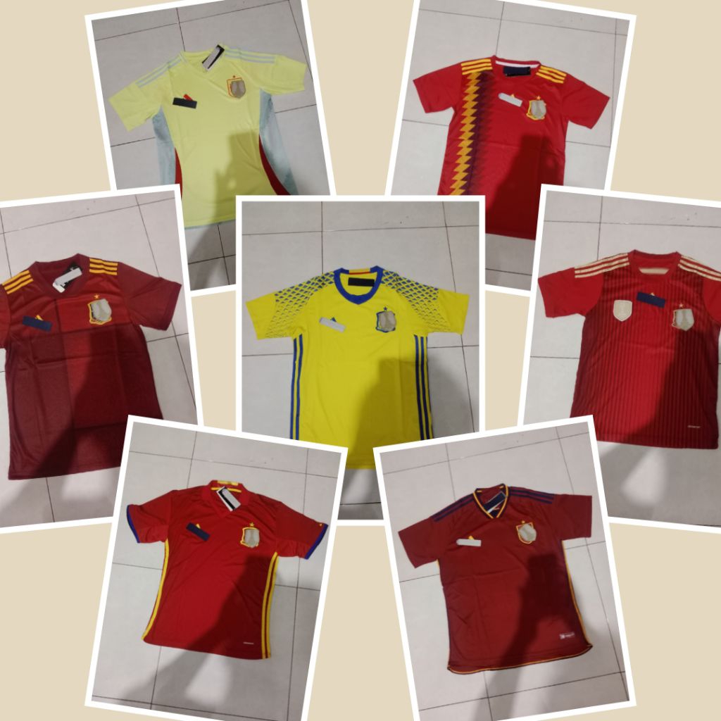 jersey spanyol home,away,3rd,kiper