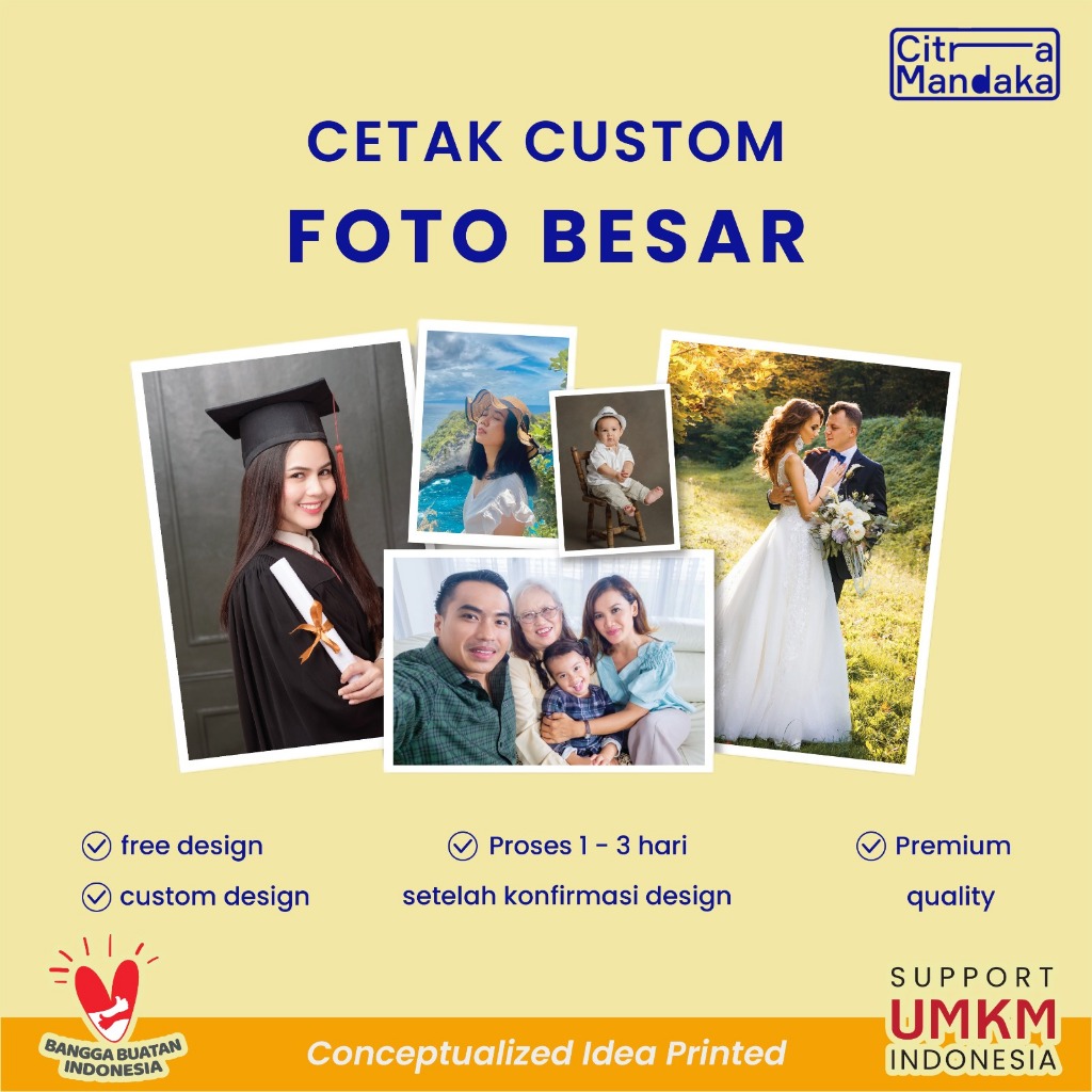 Cetak Foto 10R 12R 14R 16R 20R 30R | Kertas Luster & Albatros | Cetak Foto Besar Custom