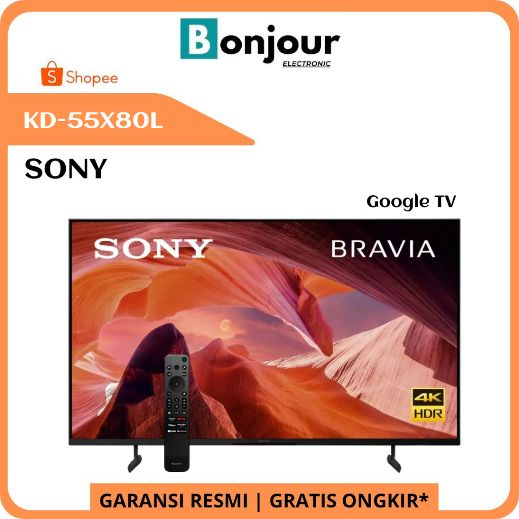 LED TV Sony 55 Inch 55X80L 4K Google TV Sony KD-55X80L 4K Ultra HD HDR