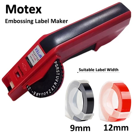 

CIDY Motex Label Maker emboss Motex E505 E5500 2 gulungan pita diberikan