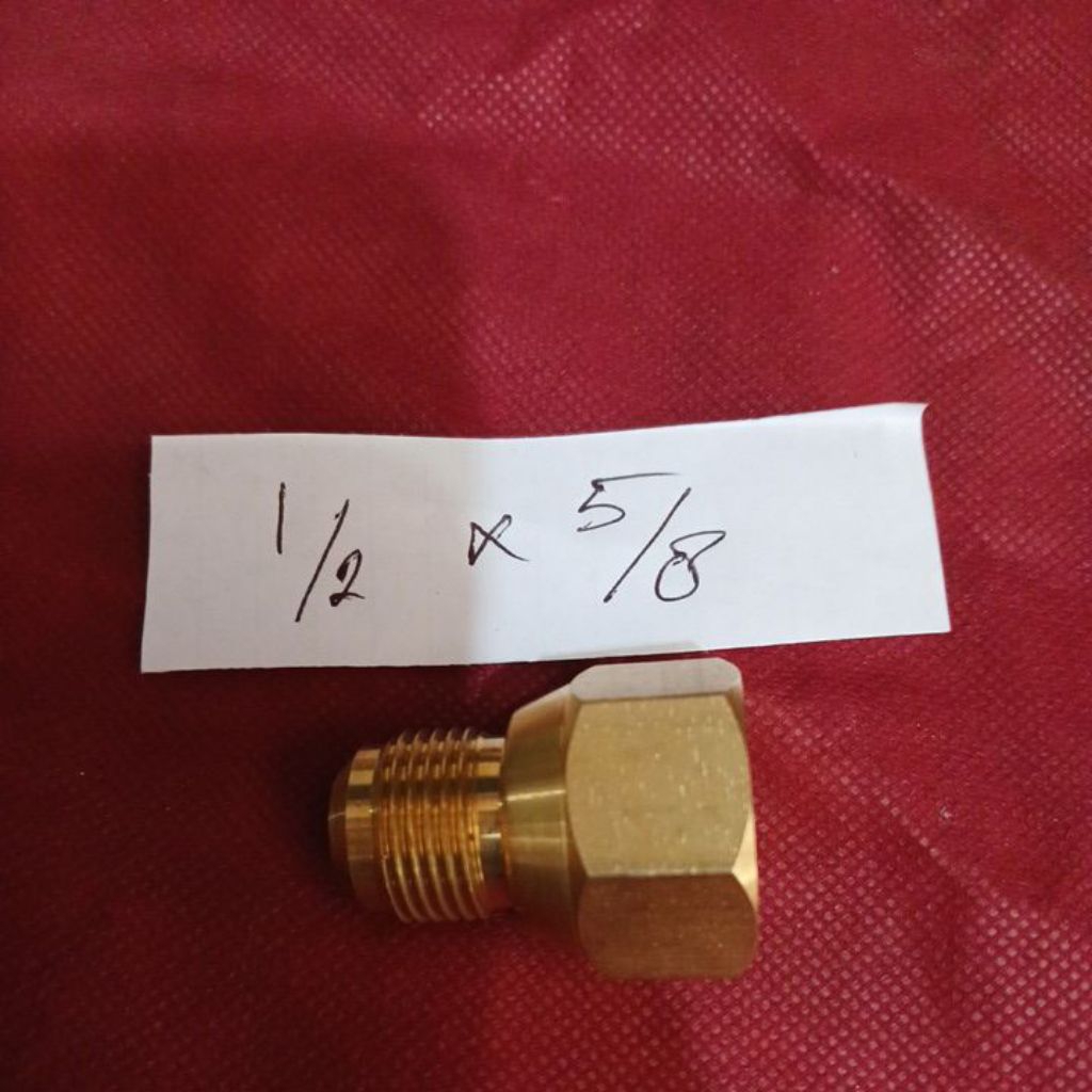 nepel konektor pipa ac 1/2 × 5/8