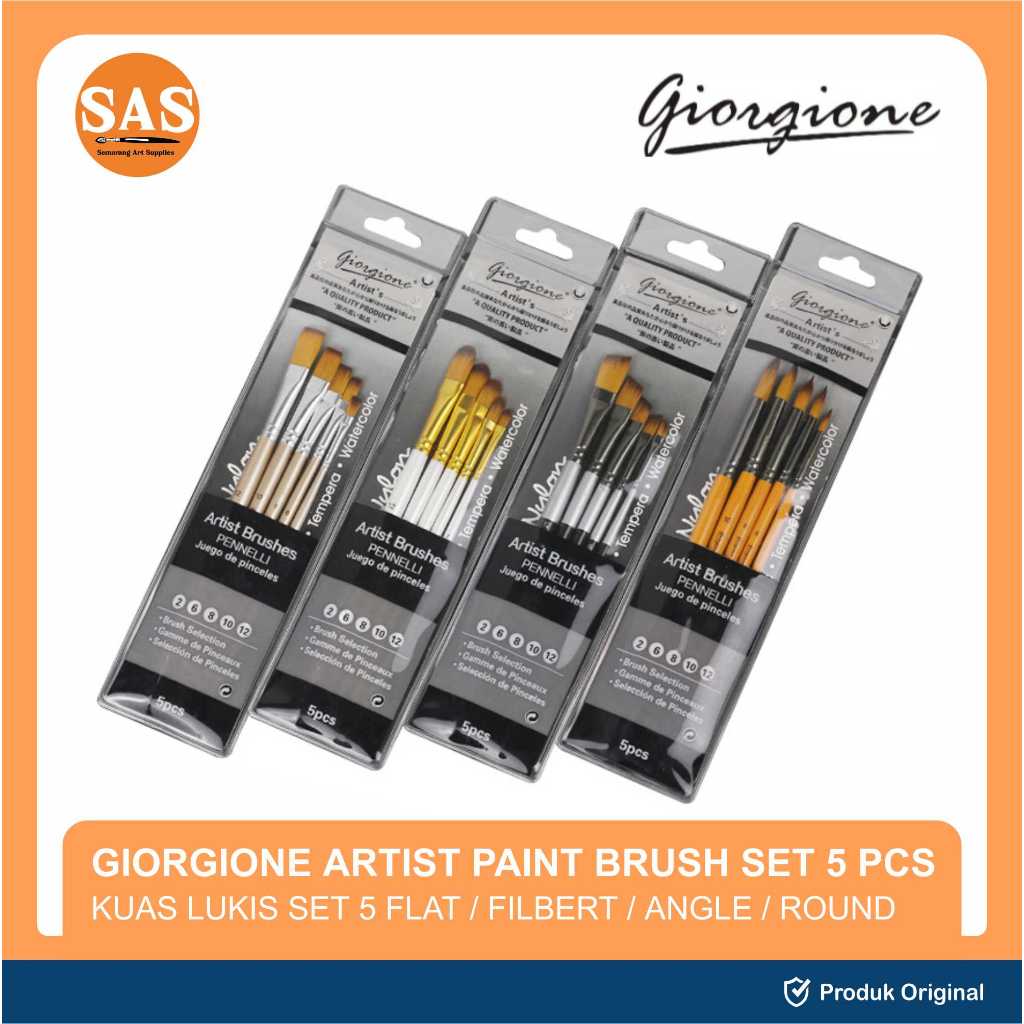 

Giorgione - Artist's Paint Brushes Set 5 - SAS