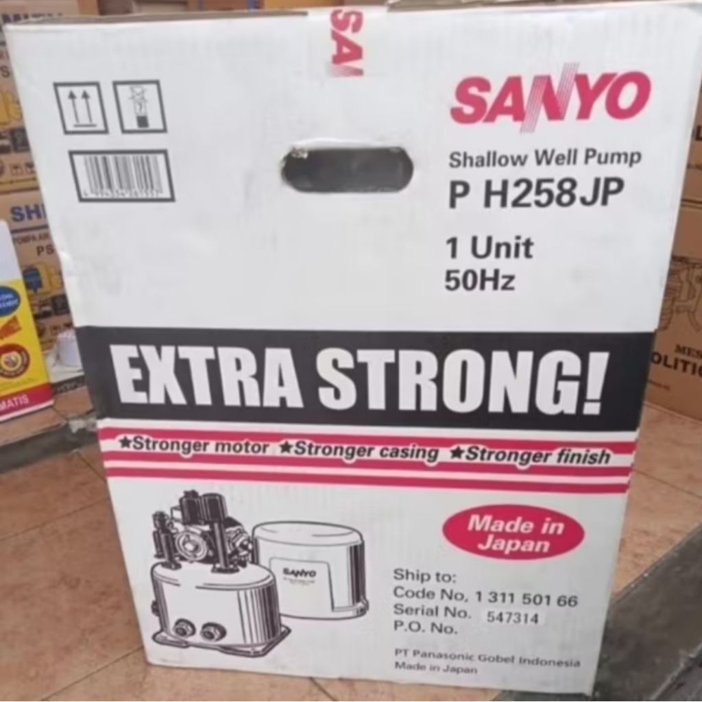 Pompa Air Sanyo PH258JP / Pompa Pendorong Sanyo PH 258JP Made in Japan