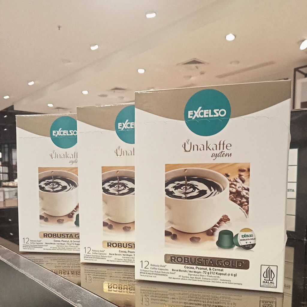 

UNACAFFE SYSTEM KOPI KAPSUL || ROBUSTA GOLD ISI 12 KAPSUL 1 BOX || ORIGINAL
