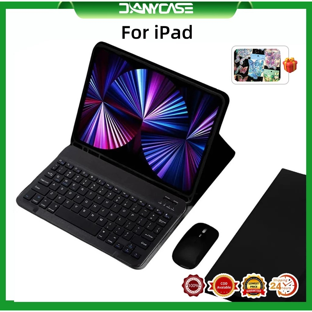 Kyeboard Cover Case iPad 10th 10.9" 2022 / 11th 11" 2025 With Wireless Bluetooth Keyboard Mouse Casi