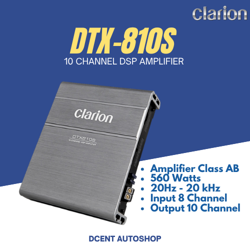 DSP Amplifier Mobil - Clarion DTX Series DTX810S Cascade - 10 Channel DSP Amplifier 560W - 100% Orig
