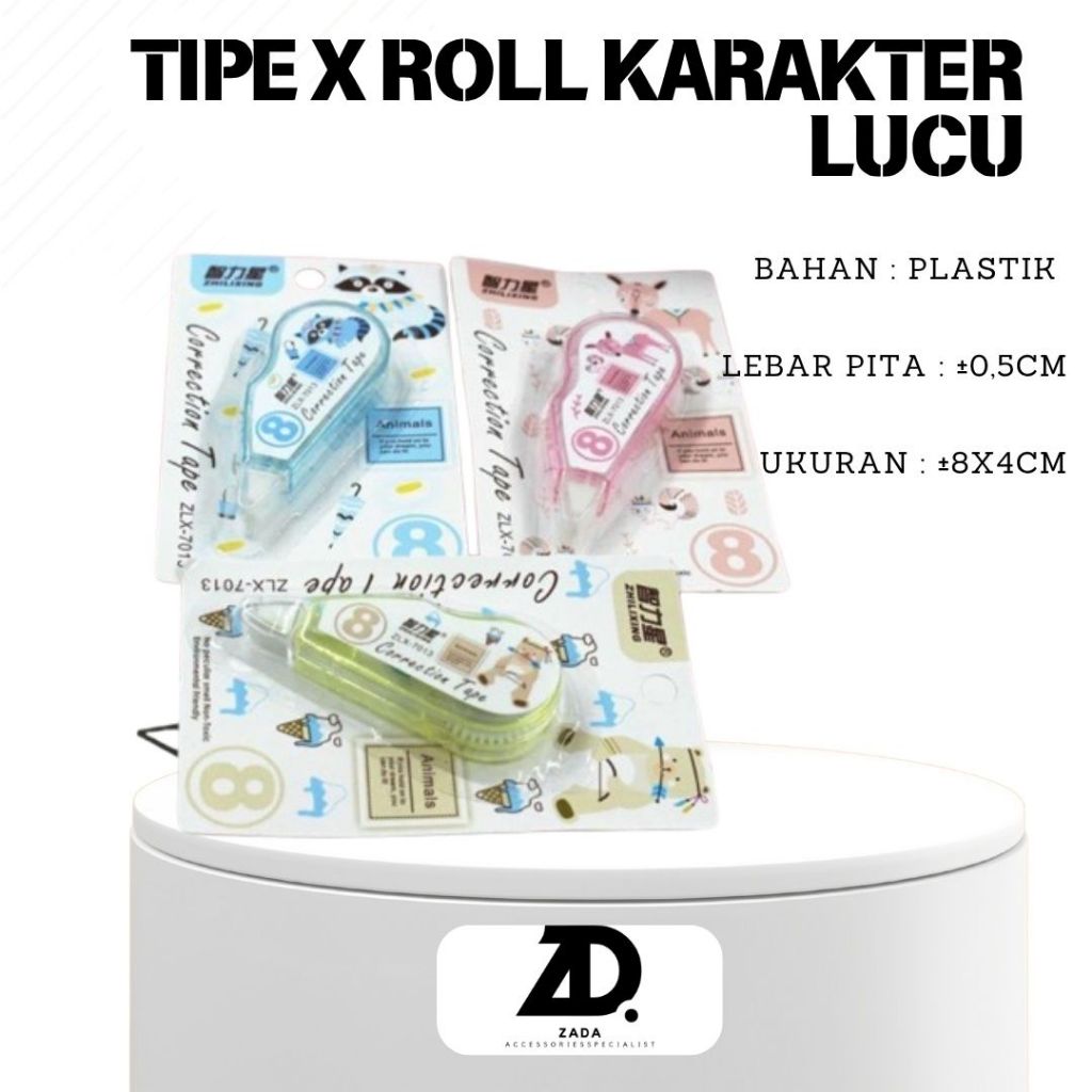 

Tipe X Roll Karakter Lucu Tipek Sekolah Alat Tulis Tipex Correction Tape Murah