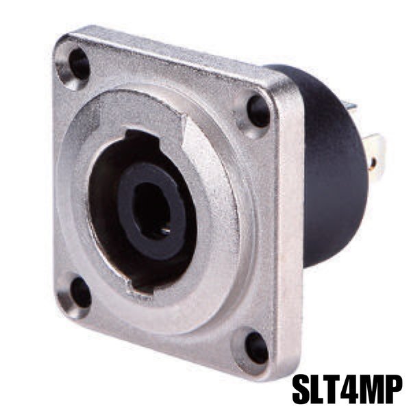 SOKET SPEAKON SEETRONIC SLT4MP ORIGINAL (HARGA 1 PCS) Socket Speakon Cover Speakon Body HITAM / Sock