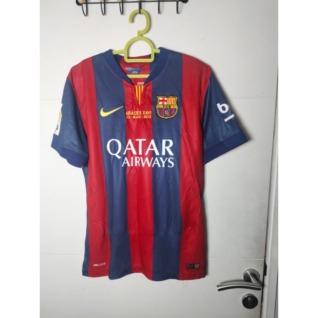 Jersey Barcelona Home 2014-2015 XAVI Final Match (Rare)