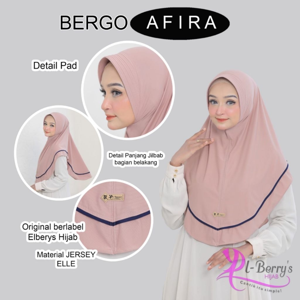 HIJAB EL BERRYS AFIRA //HIJAB INSTAN DEWASA