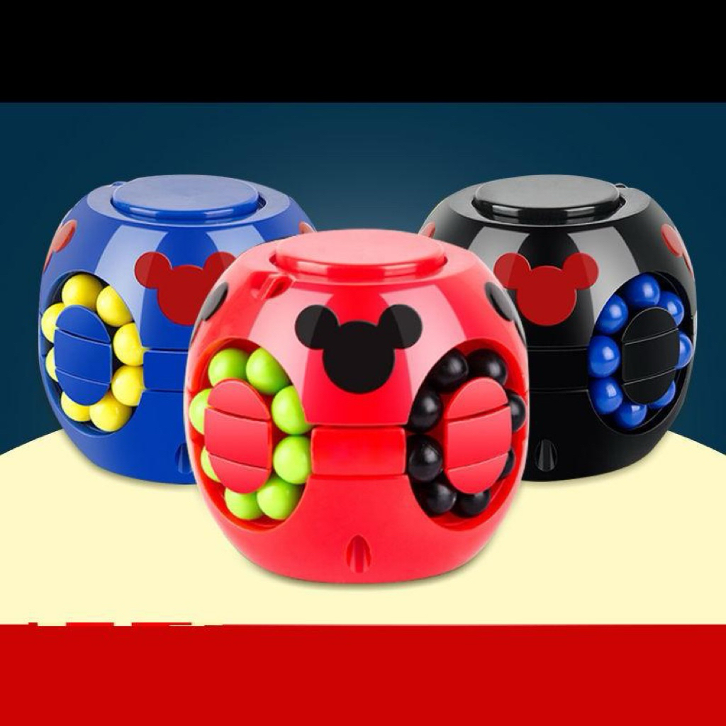 096 Mainan Edukasi Anak”/Mainan Puzzle Rotating Magic Bean /Spinener Rubik Cube