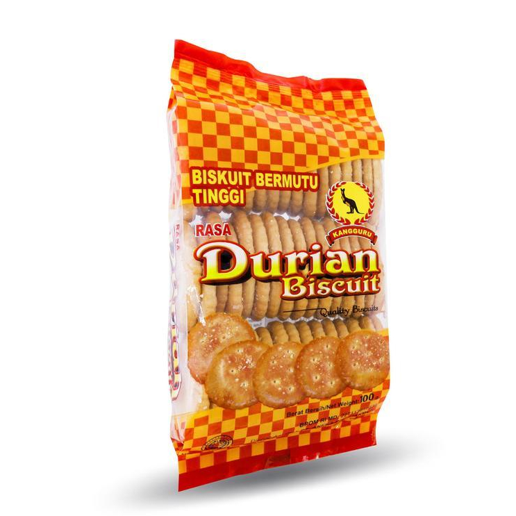 

Roti Kangguru Durian Biskuit Isi 100 Gram Rasa Buah Durian Enak Biskuit Cemilan Renyah Lezat
