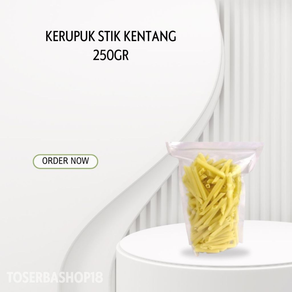 

KERUPUK STIK KENTANG / Krupuk Potato Stick Mentah Enak Gurih Renyah 250gr