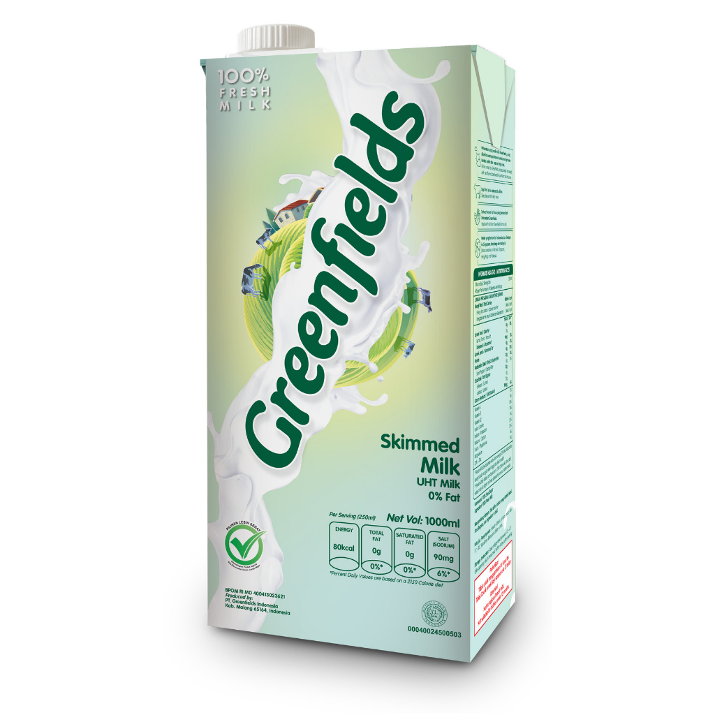 

Susu Greenfields UHT Skim 1000 ML 1 liter L