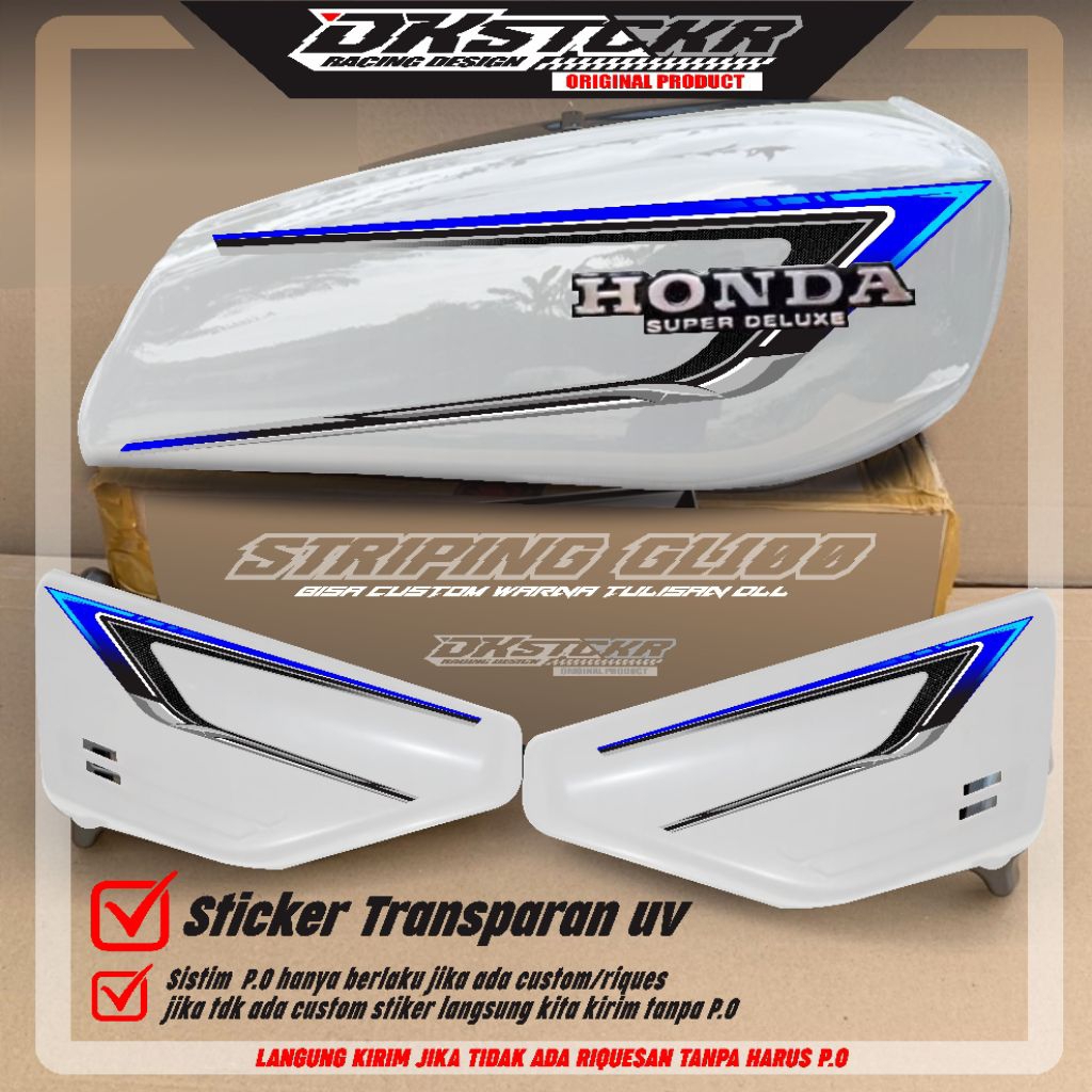 STRIPING GL 100/STRIPING GL CEPEK/STRIPING GL 100 VARIASI/STRIPING GL 100 CUSTOM/STRIPING GL 100 PUT