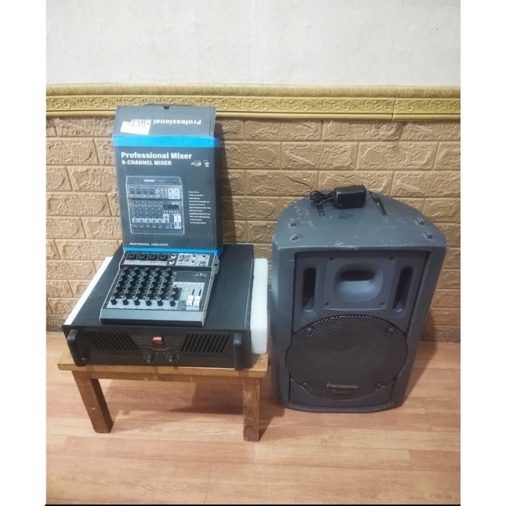 TERMURAHSetSoundIndoorSpeakerPasifRAMSA12inch&powerBELL800Watt&Mixer6ch