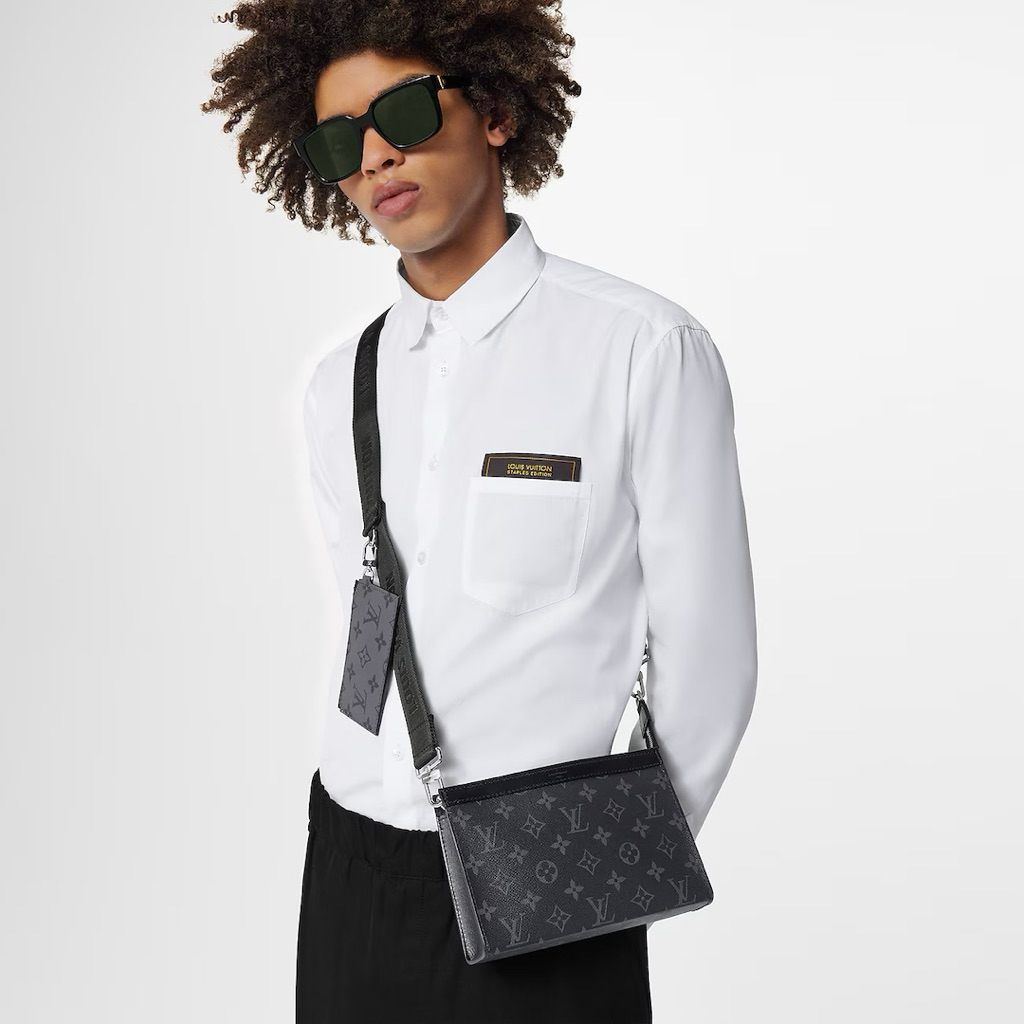 LOUIS VUITTON LV Gaston Wearable Wallet Shoulder Crossbody Bag in Monogram Coated Canvas