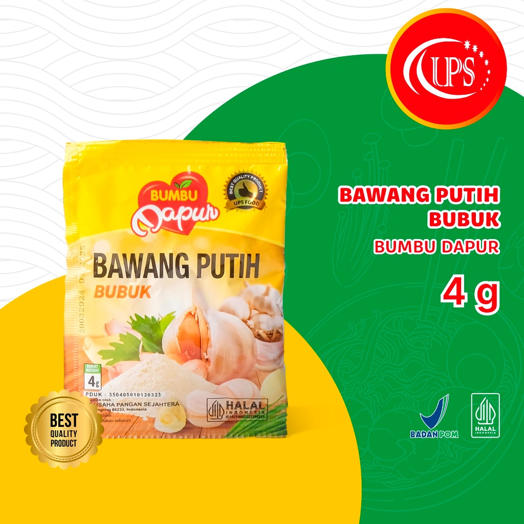 

Bumbu Dapur Bawang Putih Bubuk 1 Renteng Isi 12 Sachet – Garlic Powder Instan 4 Gram
