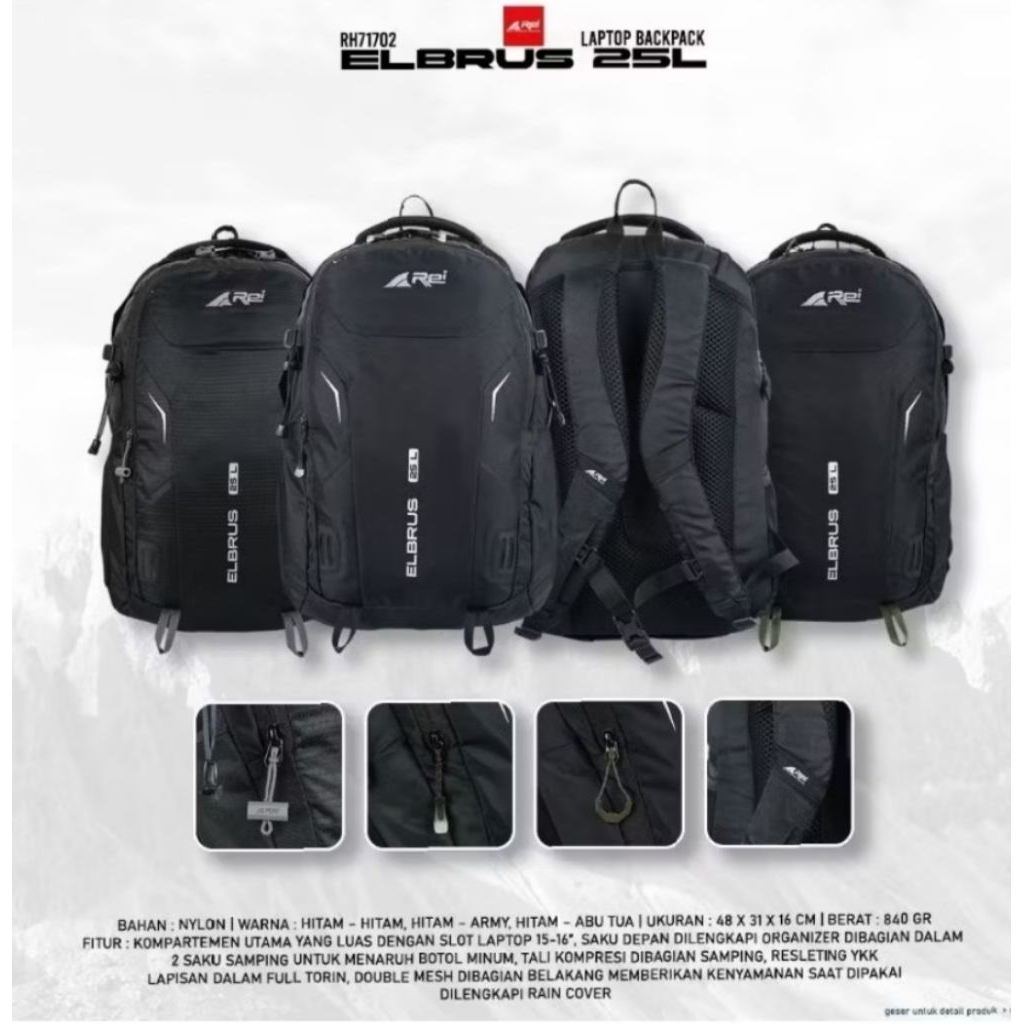 Tas Ransel Elbrus 25L Arei Outdoorgear