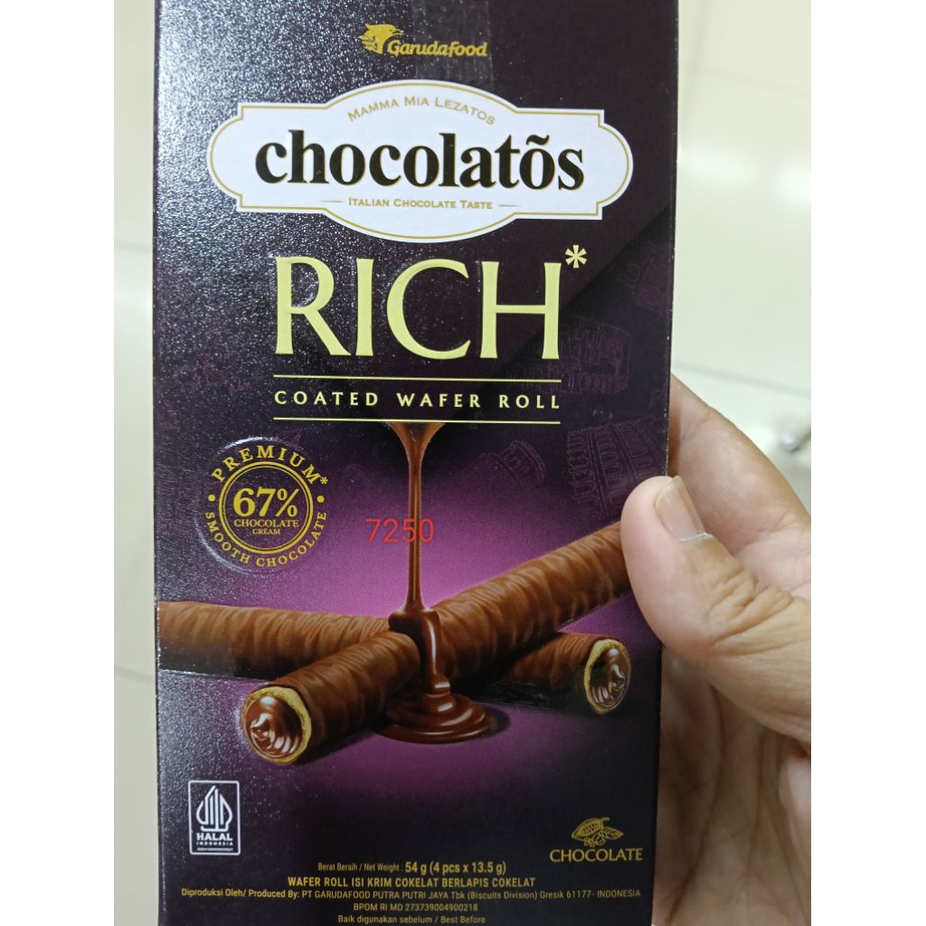

Chocolatos Rich Coated Wafer Roll 54gr x 6