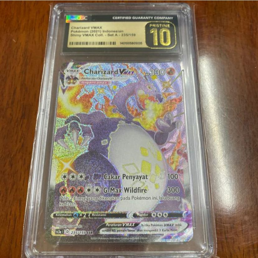 Pokemon ID Indonesia SC3a Shiny Charizard VMax CGC 10 Pristine PSA