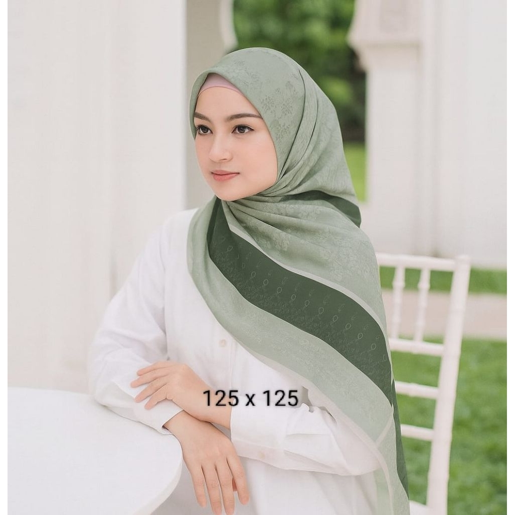 PROMO / SYARI ALANIAA SAGE / JILBAB VOAL MOTIF / GROSIR HIJAB / HIJAB SEGI EMPAT / VOAL MOTIF / DEEN
