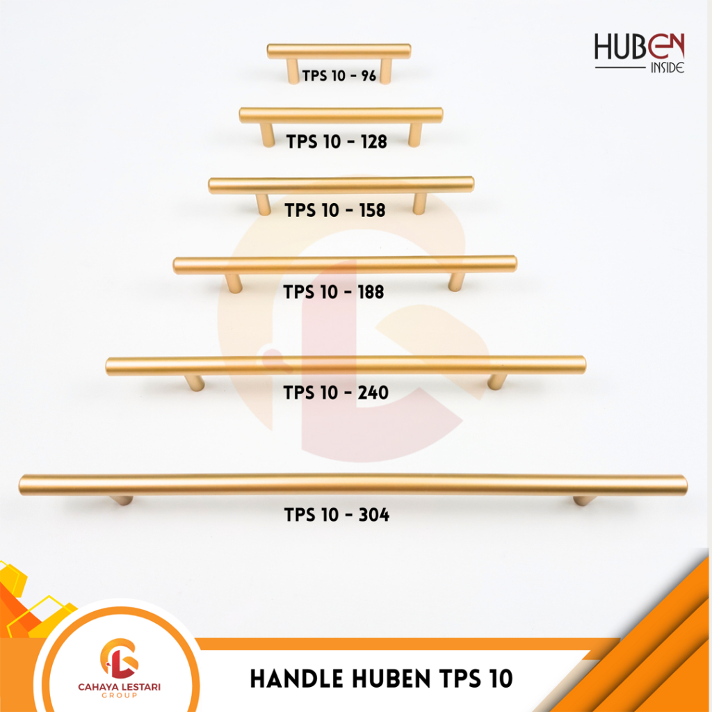 HUBEN TPS 10 - 188 GOLD Handle Handel Pintu / Tarikan Laci Minimalis