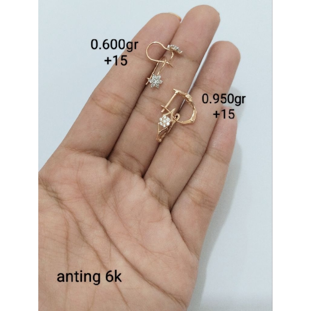 anting emas 6 karat