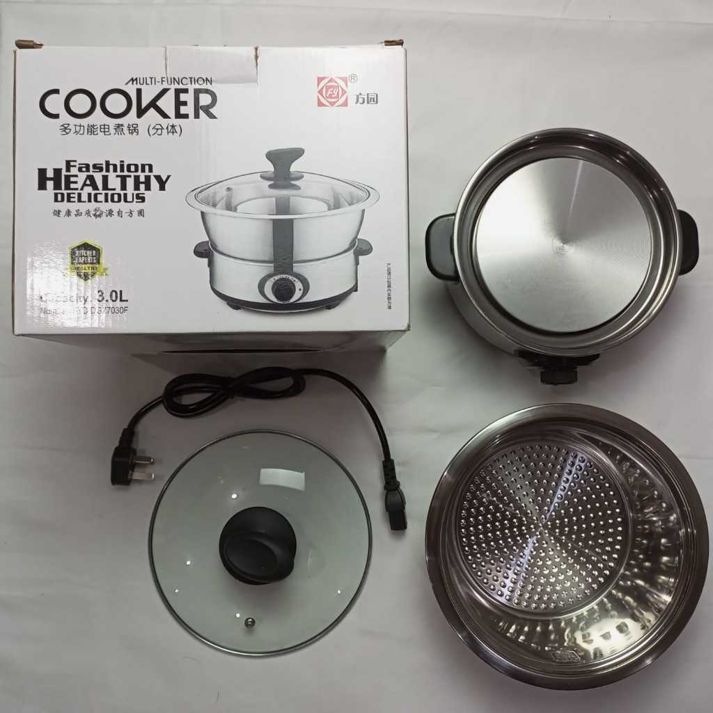 Cooker FYD-DGZ7030 kompor listrik multifungsi 3L panci listrik multifungsi kompor listrik plus panci