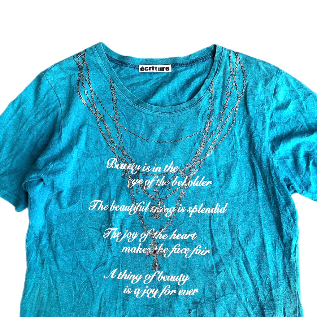 Y2K ECRITURE AFFLICTION POEM TEE GRUNGE