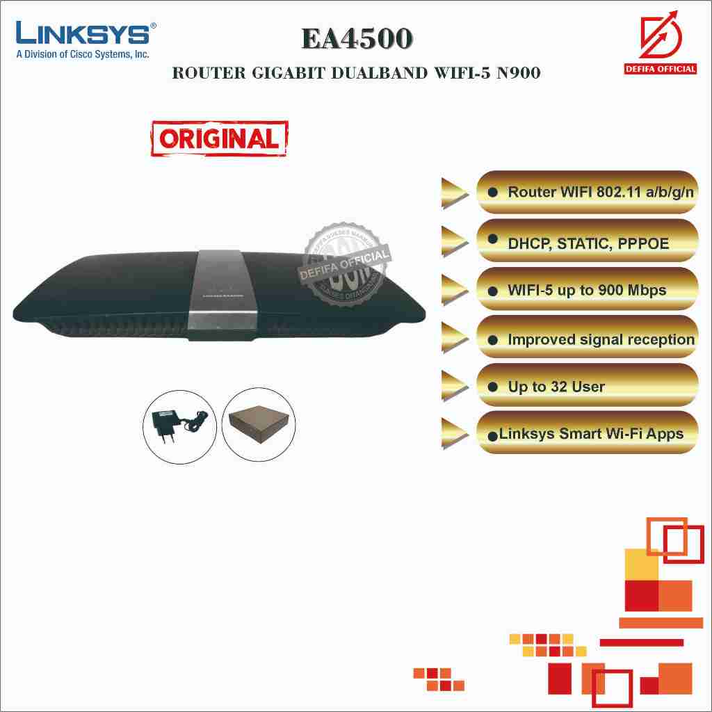 Linksys EA4500 WIFI Wireless Gigabit Dualband 450 Mbps