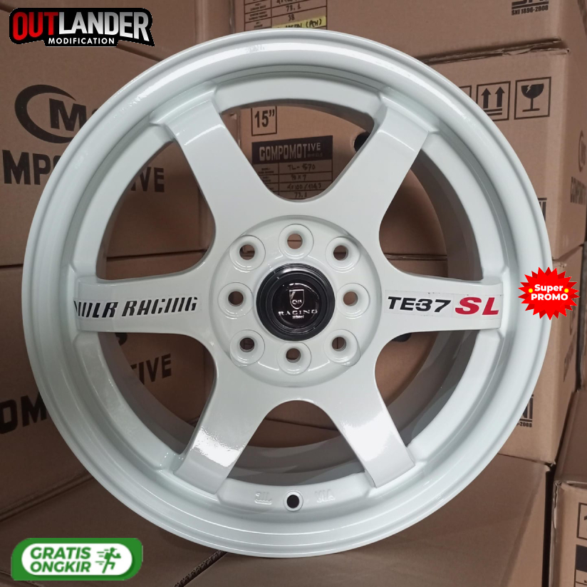 velg r15 palang 6 warna putih velg mobil Soluna Starlet Valco Vios Yaris dll hsr te r15