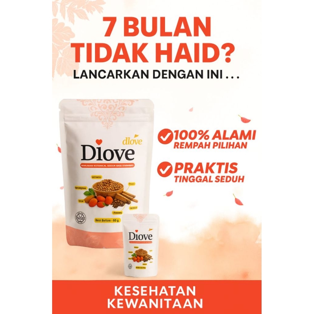 

Minuman Dlove Botanikal Natural Kayu manis - Merapatkan Dan Menghilangkan Keputihan Dan nyeri haid - program hamil