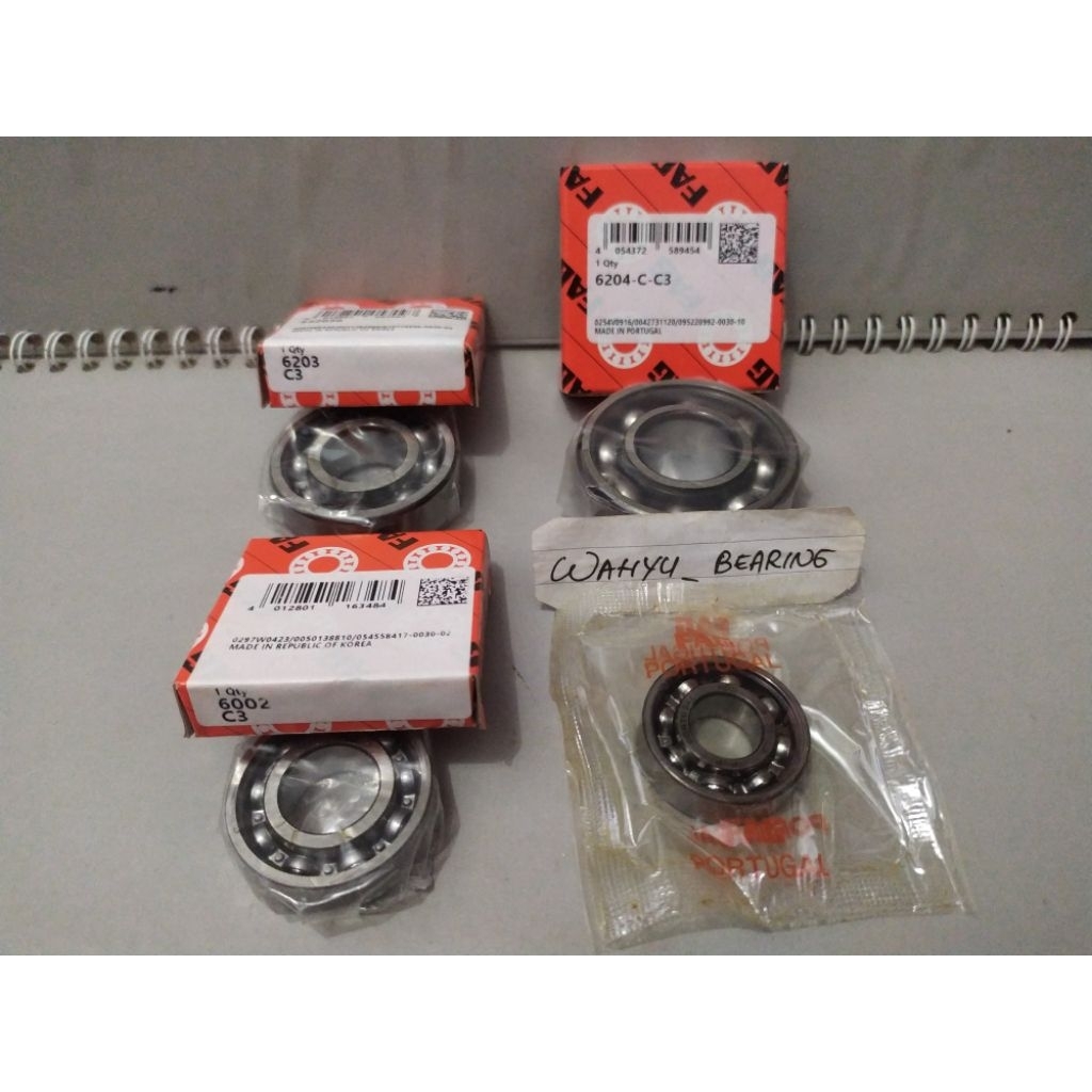 Bearing 6204 C3 - 6203 C3 Fag Set Rasio Fizr Fulset C3
