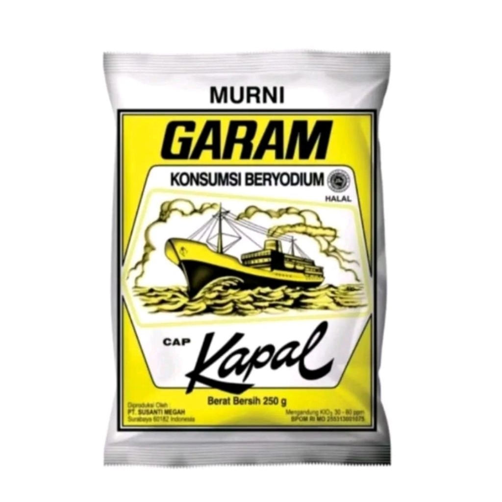 

garam halus beryodium ASLI Cap Kapal 250gr